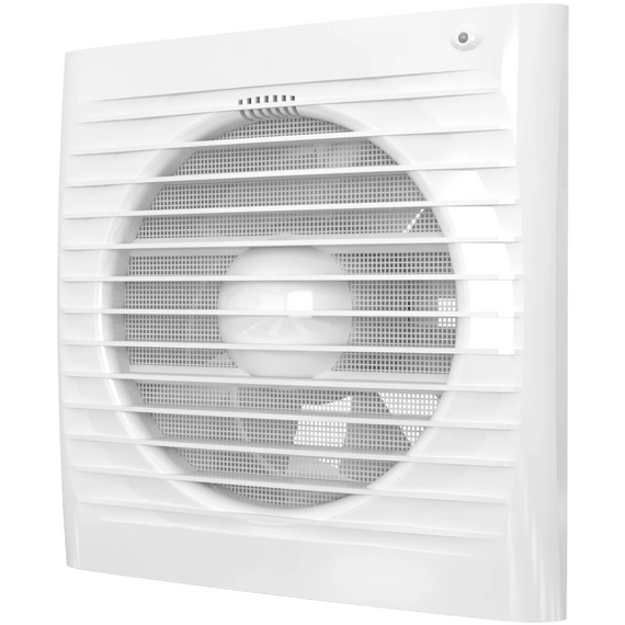 Осевой вытяжной вентилятор с сеткой и датчиком влажности ERA 5S HT D125 White фото