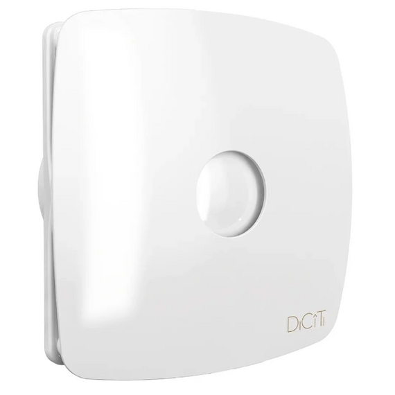 Ventilator de extracție axial cu clapetă de sens DICITI RIO 5C D125 Alb