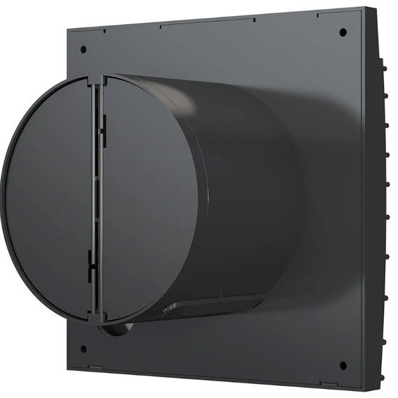 Ventilator de extracție design cu clapetă de sens Diciti SILENT 4C Obsidian, 3 image