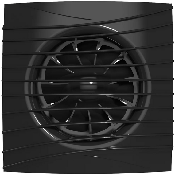 Ventilator de extracție design cu clapetă de sens Diciti SILENT 4C Obsidian, 5 image