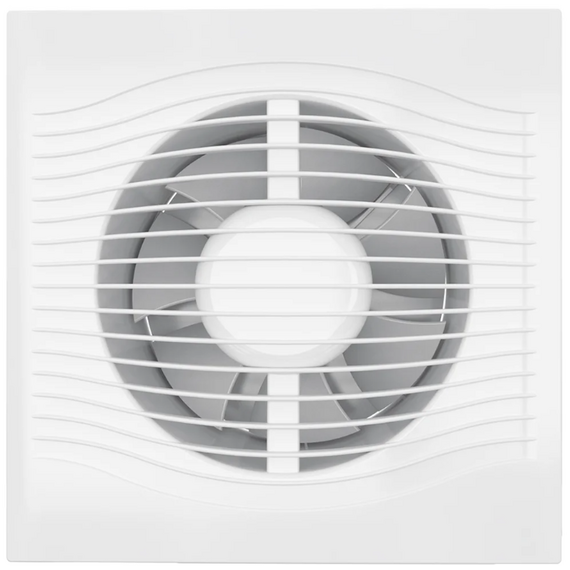 Ventilator de extracție axial cu clapetă antiretur DICITI SLIM 6C D150 Alb