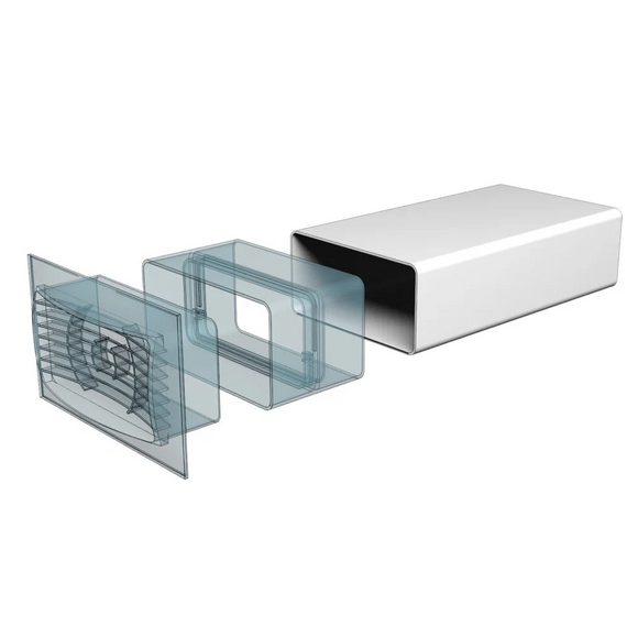 Плоский возвдуховод из ПВХ-пластика Era 511ВП1 5.5x11 (1м), изображение [1] фото