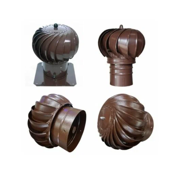 Deflector turbo din metal vopsit Era ТД-120 RAL8017 D120 Brown, 2 image