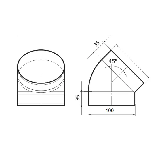 Cot rotund 45° Era 12,5ККП D125, 5 image