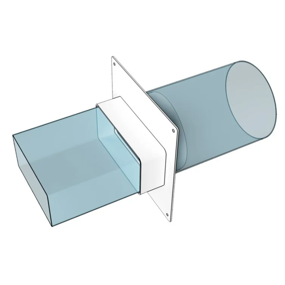 Соединитель плоскиканалов с накладной пластиной и обр.клапаном 5х11 д.100 Эра, изображение [1] фото