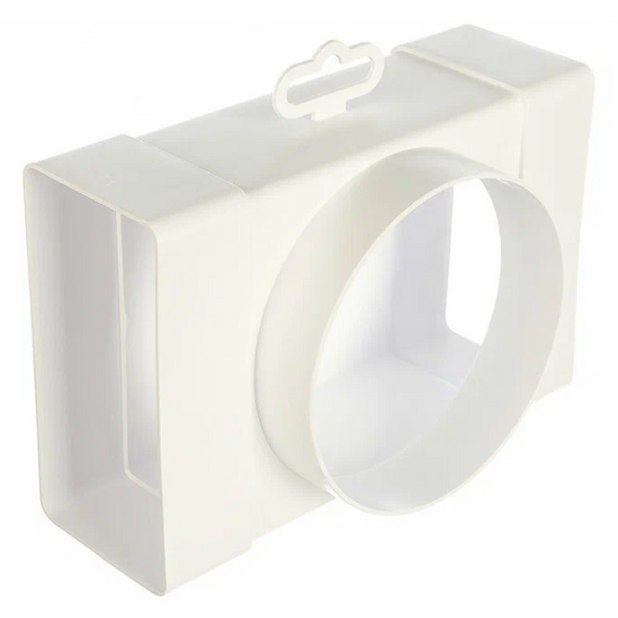 Соединитель плоских каналов с выходом на круглый 6х20 д.100Эра, изображение [1] фото