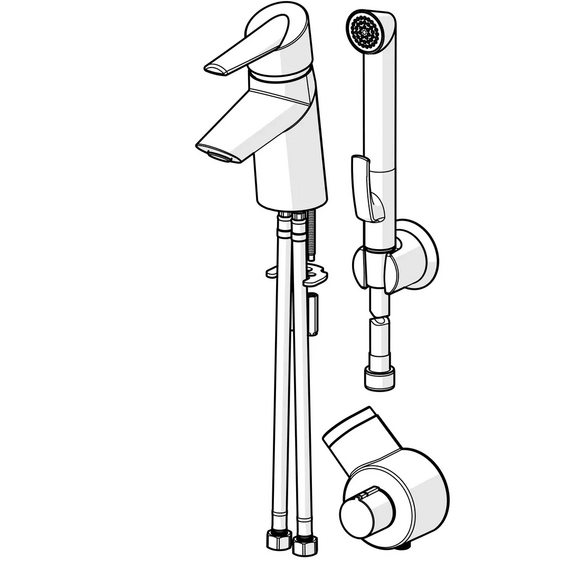 Set de baterie pentru chiuvetă Oras Optima + Smart Bidetta, 3 image