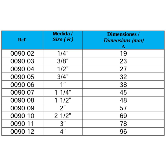 Отвод нержавейка 3/4 FF Genebre (), изображение [1] фото
