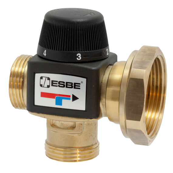 VTA377 Термостат. смесительный клапан 20-55°C, Kvs=3.4, PF1 1/2 G1 20  ESBE (multipack, накидн.гайка фото