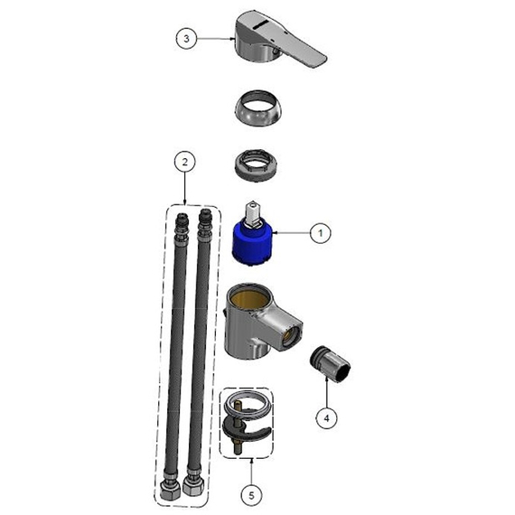 Смеситель для биде Genebre K8, изображение [1] фото