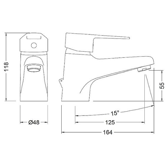 Смеситель для умывальника Genebre Plus K8, изображение [1] фото