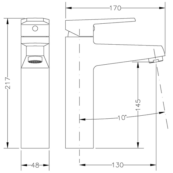 Смеситель для умывальника средний Genebre Klip, изображение [1] фото