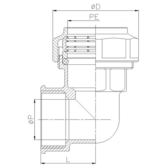 Угол  32х1 F RAC-GE Genebre, 4 image