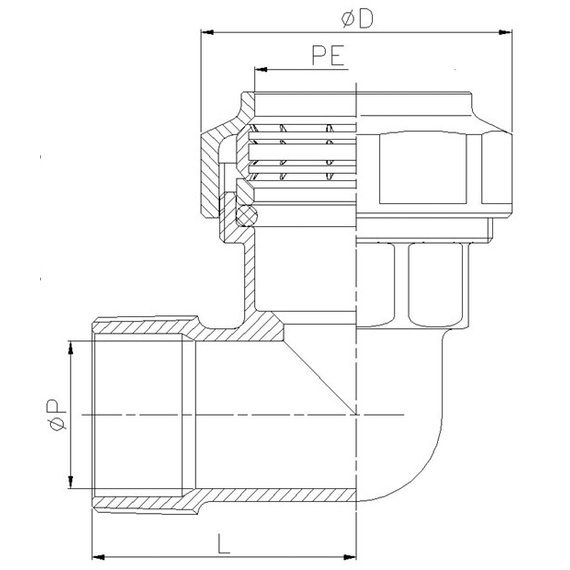 Угол  32х1 М RAC-GE Genebre, изображение [1] фото