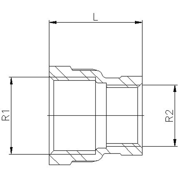 Mufă inox (reducție) 3/41/2 FF Genebre, 3 image