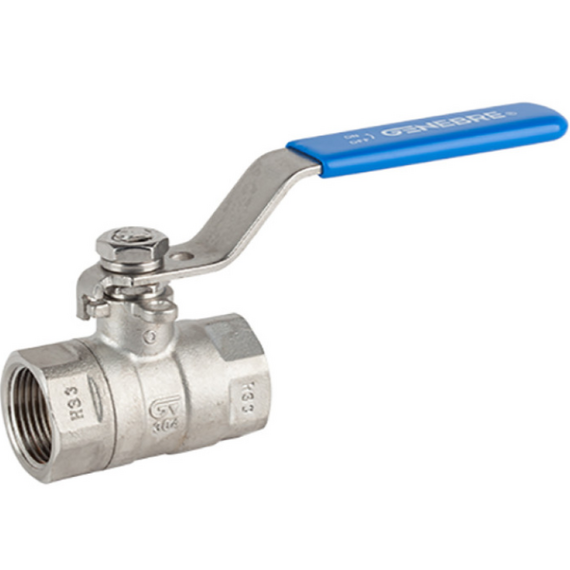 Robinet sferic cu trecere completă, două componente, inox 304, 1/2" Genebre