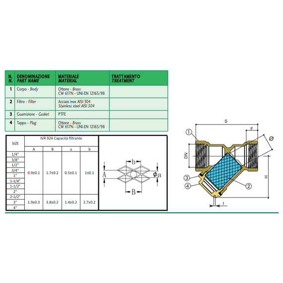 Фильтр грязевик 1/2 под пломбу IVR, изображение [1] фото