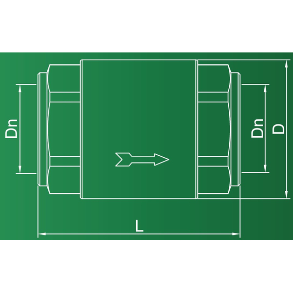 Обратный клапан 1 1/4 с метал.затвором OR, изображение [1] фото