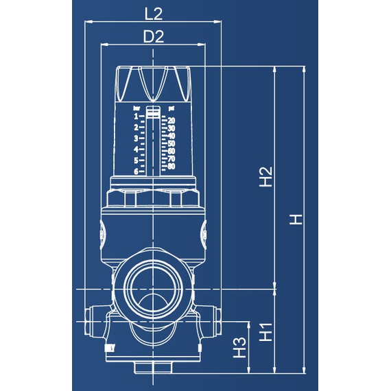 Редуктор давления мембранного типа TWIST (шкала 1-6 Бар) PN25 3/4" OR, изображение [1] фото