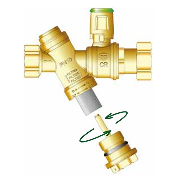 Grup de intrare pentru contor cu filtru inclus PN16 1/2*3/4" OR, 3 image