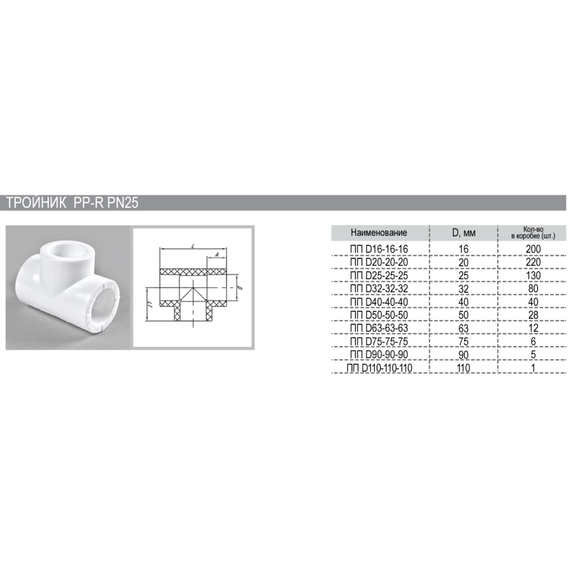 Тройник 40 90 PN25 РВК(40), 2 image