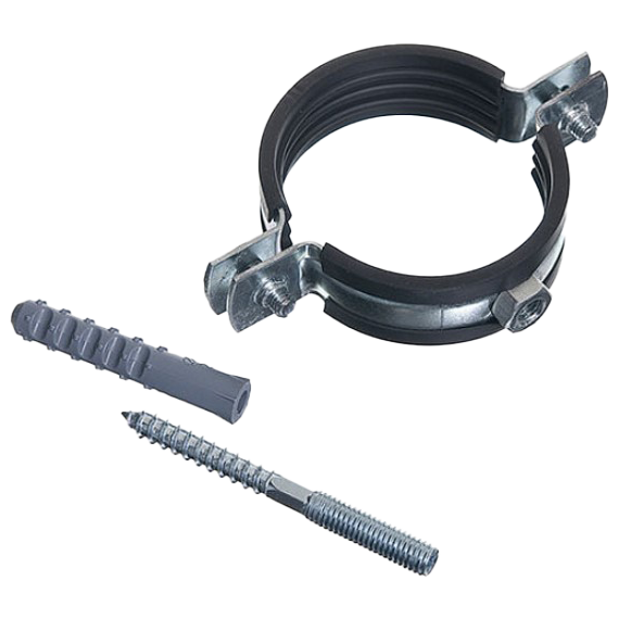 Colier zincat 1'' (32-36 mm) (cu șurub M8*80 și diblu inclus) Rosturplast, 2 image