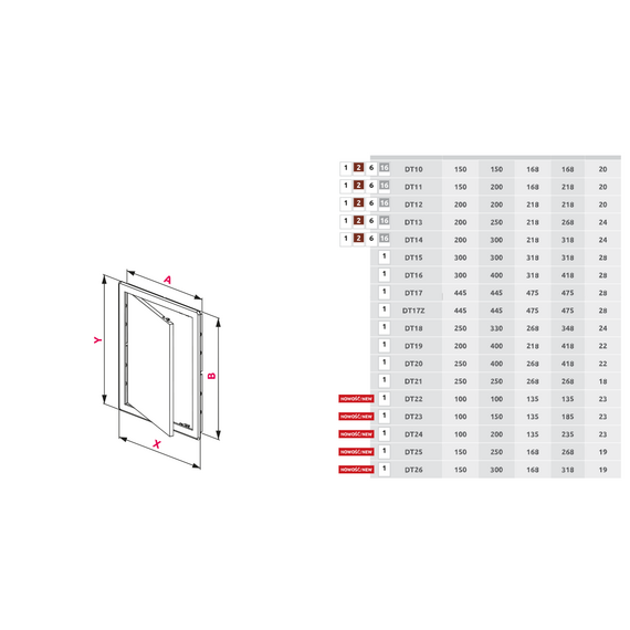 Ușă de revizie ABS 30x40 Awenta, 2 image