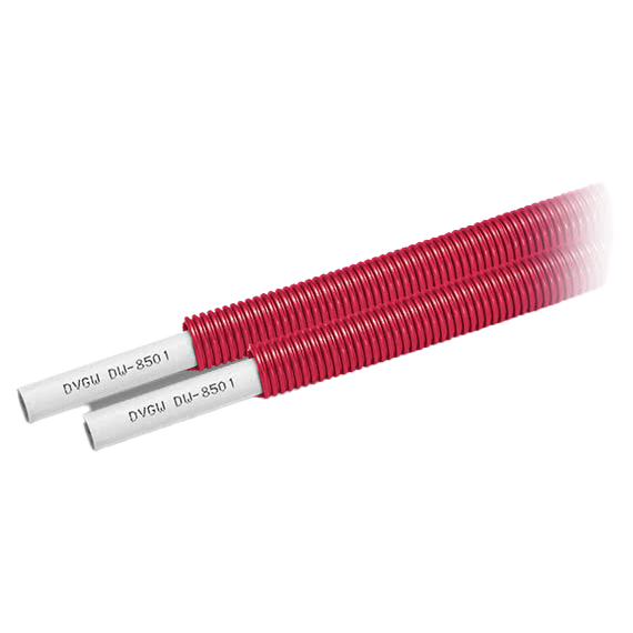 Труба Multi-Flex д.16х2,0 красная гофр. изоляция SANHA фото