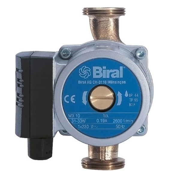 Циркуляционный насос WX 10 DN20, 31-33W -130  (H=0.8m, Q=1.8m3/h) BIRAL (рециркуляция) фото