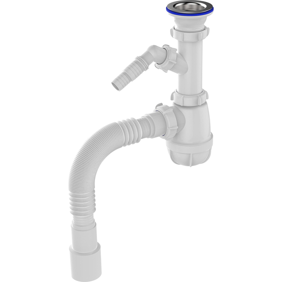 Sifon pentru bucătărie 1 1/2" x 40 cu evacuare pentru mașină de spălat cu tub flexibil 40x40/50