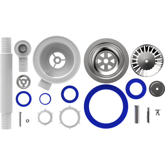 Declansare pentru chiuveta de 3 1/2'' cu carcasă circulară verticală albă, Aquant, 4 image