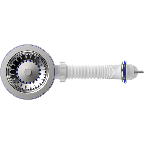 Declansare pentru chiuveta de 3 1/2'' cu carcasă circulară verticală albă, Aquant, 7 image