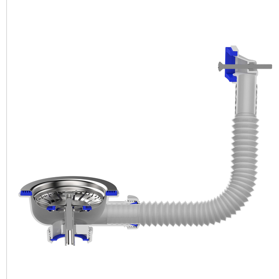 Declansare pentru chiuveta de 3 1/2'' cu carcasă rectangulară verticală albă, Aquant, 6 image