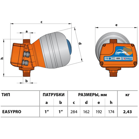 Электронный регулятор давления EASYPRO Pedrollo, изображение [1] фото