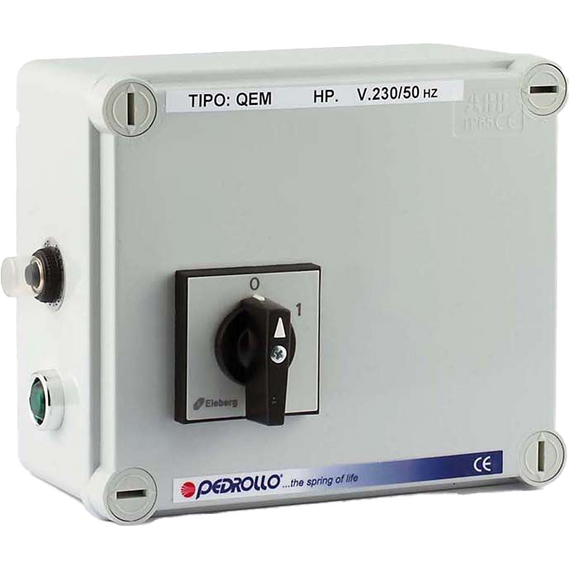 Panou de control monofazat (0,55 kW) QEM 075 Pedrollo