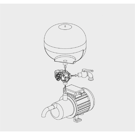 Реле давления PM/5 (1-5 бар) 1/4 F (220V) с шкалой и вращающейся гайкой Italtecnica, изображение [1] фото