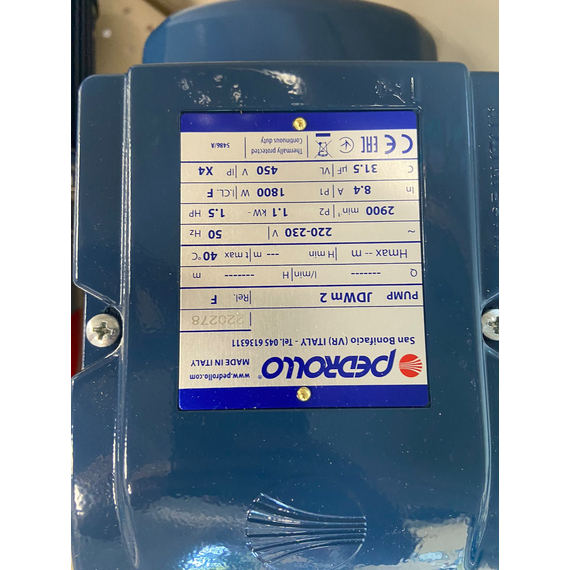 Самовсасывающий насос Pedrollo JDWm2/30-4 1,1 kW, изображение [1] фото