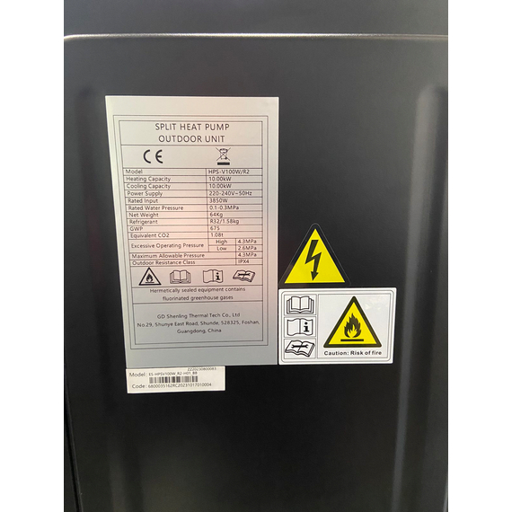 Pompa de caldura monoblock 10,07 kW 220V R32 aer - apa, inverter KUBBER, 6 image