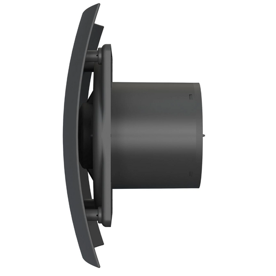 Ventilator evacuare design cu supapa VentEurope FRESH 100 BD Matt Black, 3 image