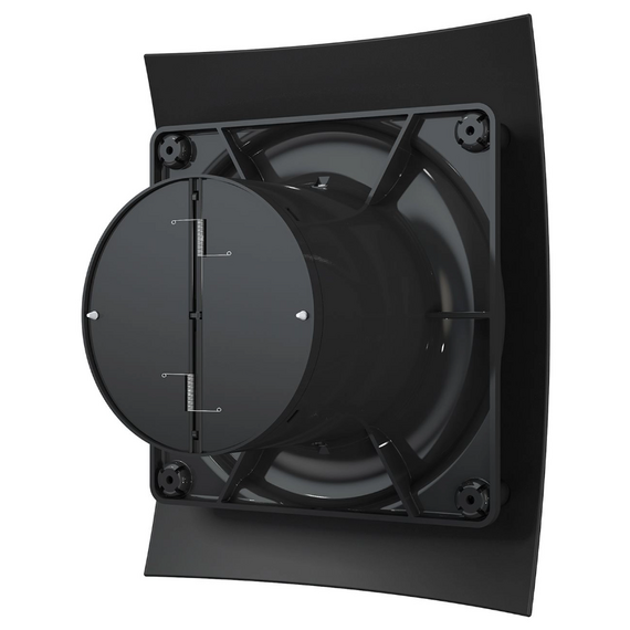 Ventilator evacuare design cu supapa VentEurope FRESH 100 BD Matt Black, 4 image