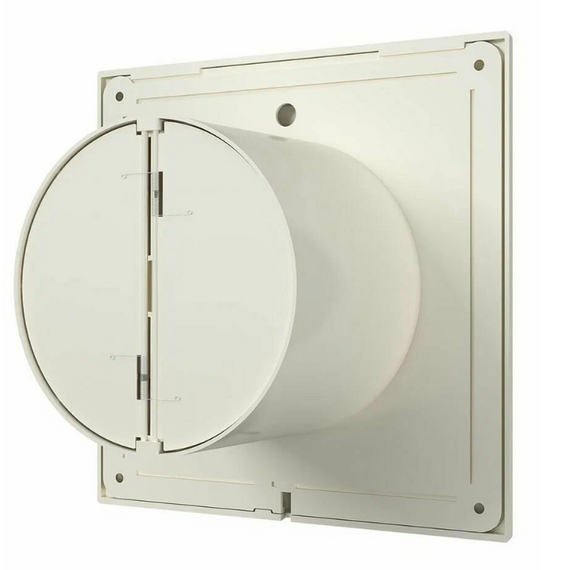 Ventilator evacuare design cu supapa VentEurope ELEGIA 100 BD D100 Ivory, 4 image