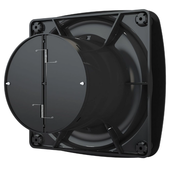 Ventilator evacuare design cu supapa VentEurope FINE 100 BD Matt Black, 4 image