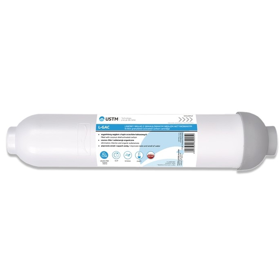 Cartuș de filtrare liniar de cărbune cu nanoparticule de argint quick-in 10'' x2'' USTM