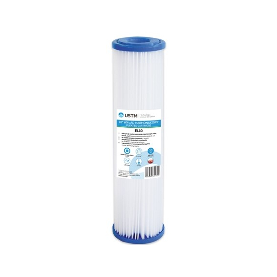 Cartuș de polipropilenă gofrat Big Blue 10'', 20mcr USTM