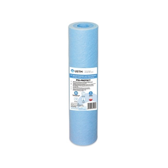 Cartuș de filtrare din polipropilenă antibacterian 10'' 5 mcr USTM