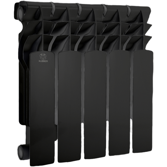 Биметаллический радиатор KUBBER KUB-350B/100 Black фото