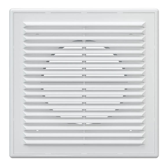Grilă de ventilație din plastic ABS cu ramă Era 2121R12F 21x21 D125 Alb