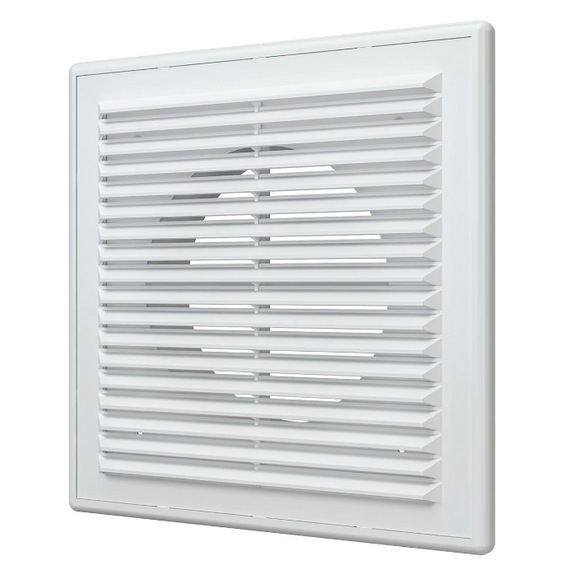 Grilă de ventilație din plastic ABS cu ramă Era 2121R12F 21x21 D125 Alb, 2 image