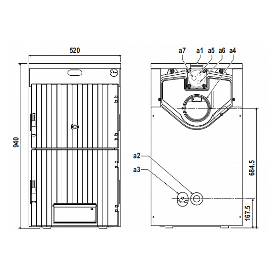 Твердотопливный котел 32 кВт Ferroli SFL 4, изображение [1] фото