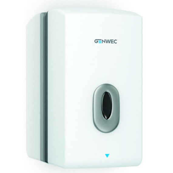Дозатор мыла 1.1л пластик белый сенсор Genwec фото